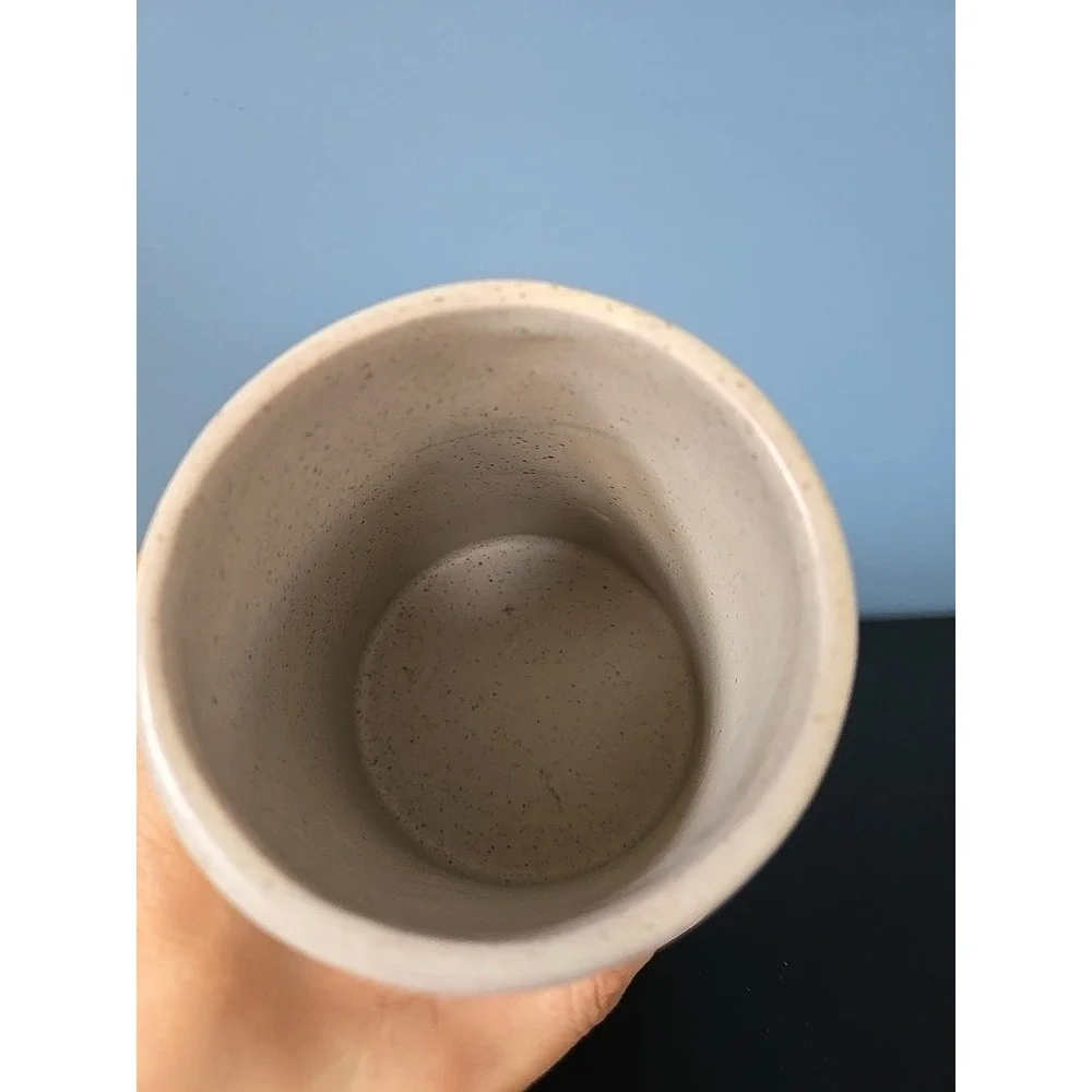 Vtg 1984 Sanibel Pottery Sandpiper‎ Bird Sea Gulls Beach Vase Utensil Holder